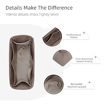 ZYZii Jedwabny organizer do torebki Bolide 1923mini/21/25/27