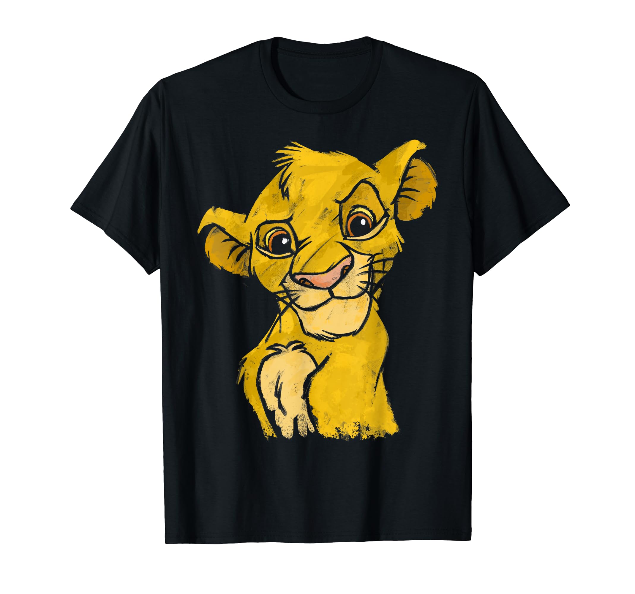 Disney Lion King Young Simba Smiling Portrait Sketch Maglietta