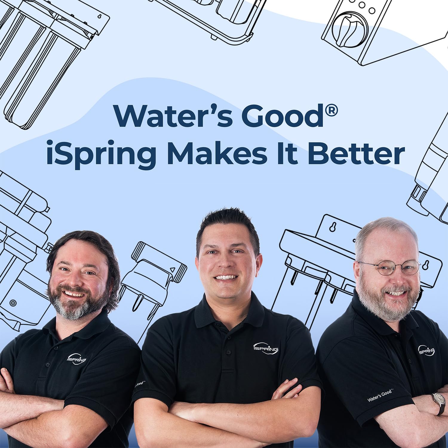 iSpring Sistema de filtración de agua de metales pesados para toda la casa, reduce plomo, cloramina, PFAS, cloro, sedimentos, sistema de filtración de agua de 3 etapas, entrada y salida de 3/4