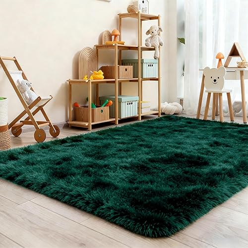Miniatura 51 de Ompaa Alfombra Esponjosa, Alfombras de Área Súper Suaves y Peludas para Dormitorio y Sala de Estar - 6' x 9' Alfombra Grande de Felpa Peluda Shag