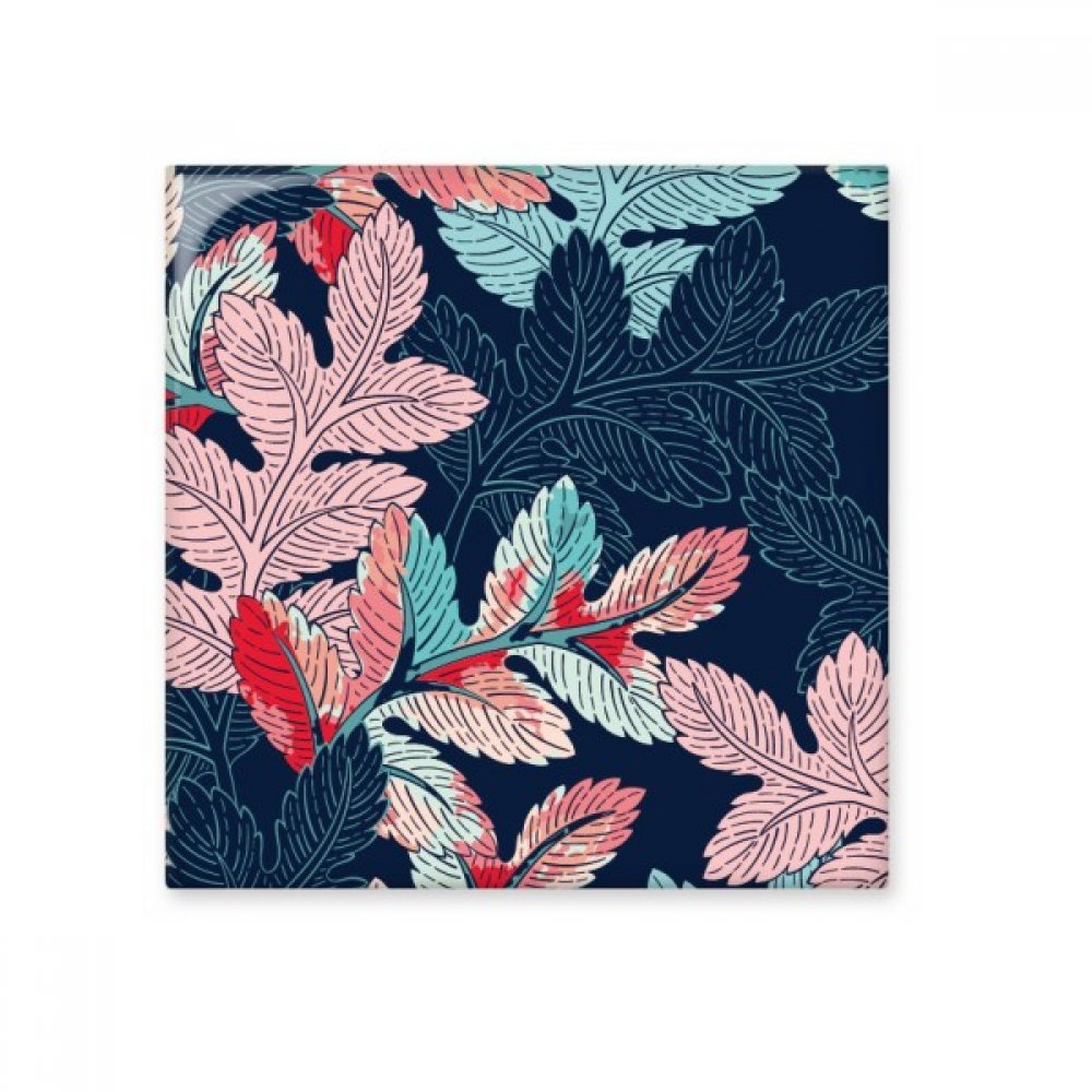 Feuille dessin art poudré plante en carreaux de céramique, idée cadeau artisanat unique
