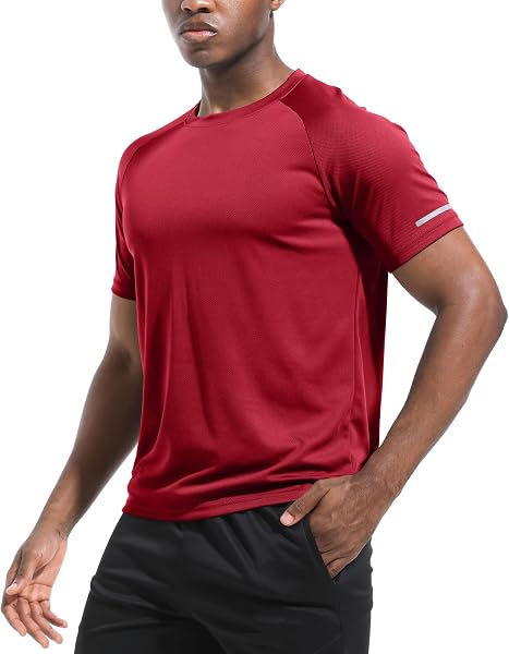 Close-up of the Boyzn t-shirt fabric showing its textured weave and moisture-wicking properties.