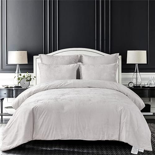 Sunshine Nicole Juego de edredón de terciopelo envejecido, cara de terciopelo envejecido y reverso de microfibra sólida cepillada, con relleno de