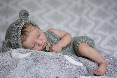 Miniatura 3 de iCradle Muñeca de bebé Reborn de aspecto real, de 19 pulgadas, 18.9 in, de vinilo de cuerpo completo, muñeca de bebé niño anatómicamente correcta,