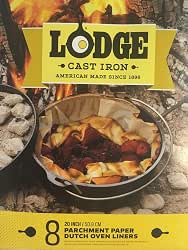 Lodge 20 Inch Diameter Parchment Paper Dutch Oven Liner -