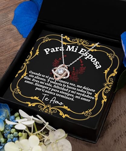 Miniatura 5 de Cadena, Collar de Regalo Para Esposa En forma de Corazon Plateado y Dorado Regalo Para Mujer Personalizado