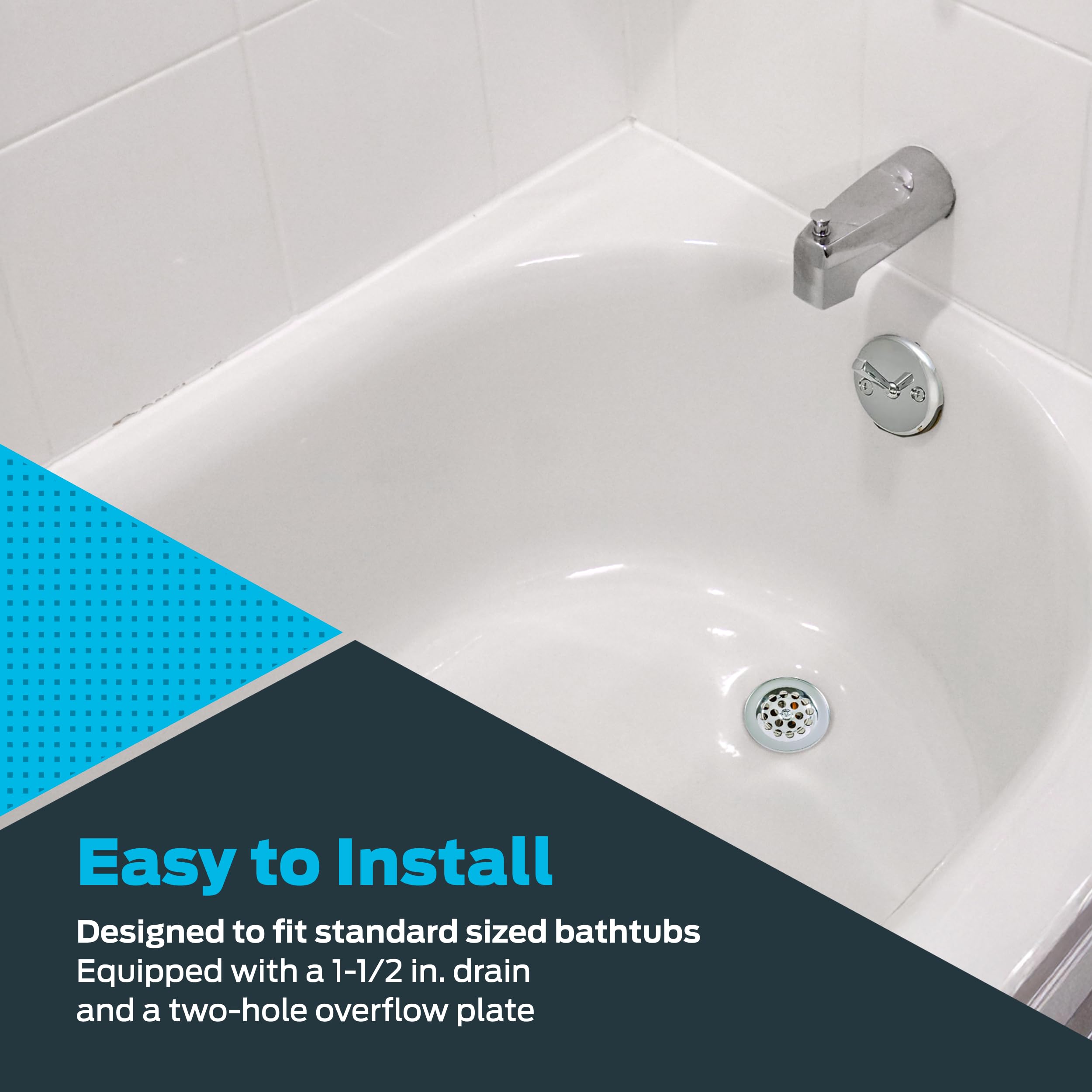 Hana*　1207 EZ-Flo 1-1/2 Inch Lift and Lock Two-Hole Trip-Lever Bath