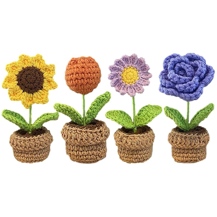 Amazon.co.jp: 編み物 ハンドメイド 花 かぎ針編み 車用 | Tiny