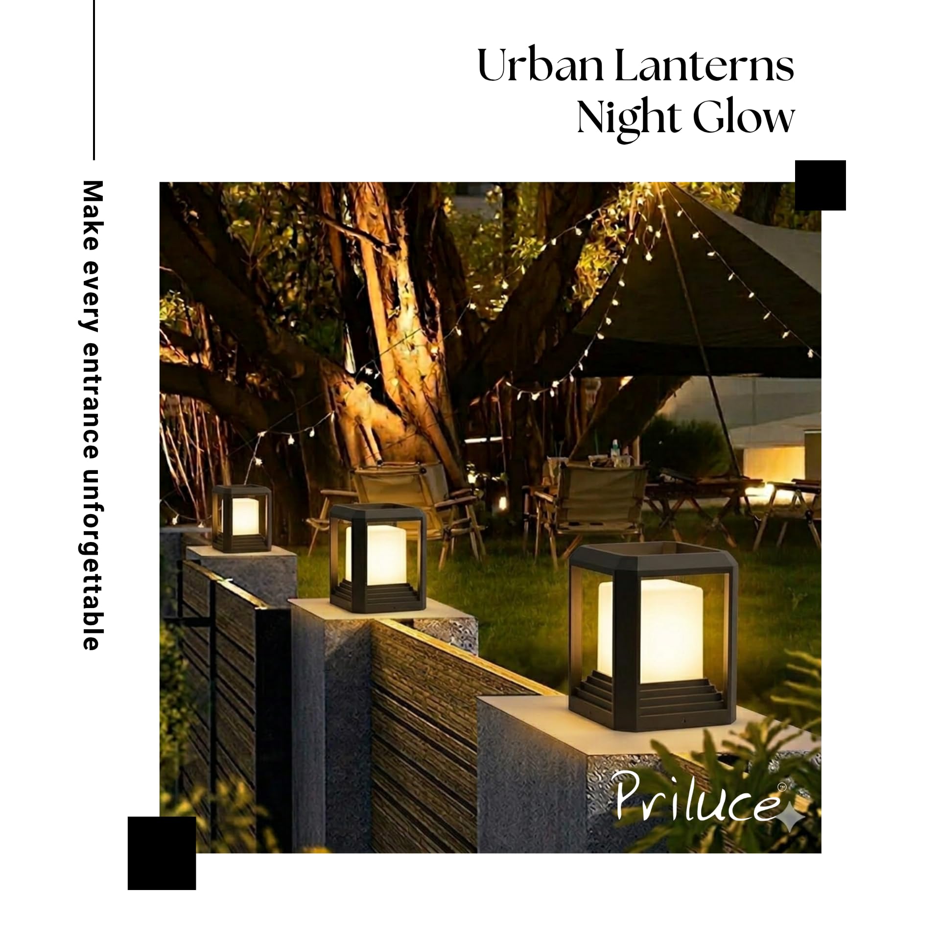 PRILUCE E27 Compact Gate Light | Graphite Grey | Die-Cast Aluminium | IP65 Waterproof | 153 x H153 mm 1