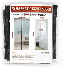 Magnetic Screen Door, Fiber Screen Heavy Duty mesh Door Screen and Full Frame Hook and Loop Fits Door Size up to 36x83 in, Fresh air in and Good Light Transmission (Gray) - coolthings.us
