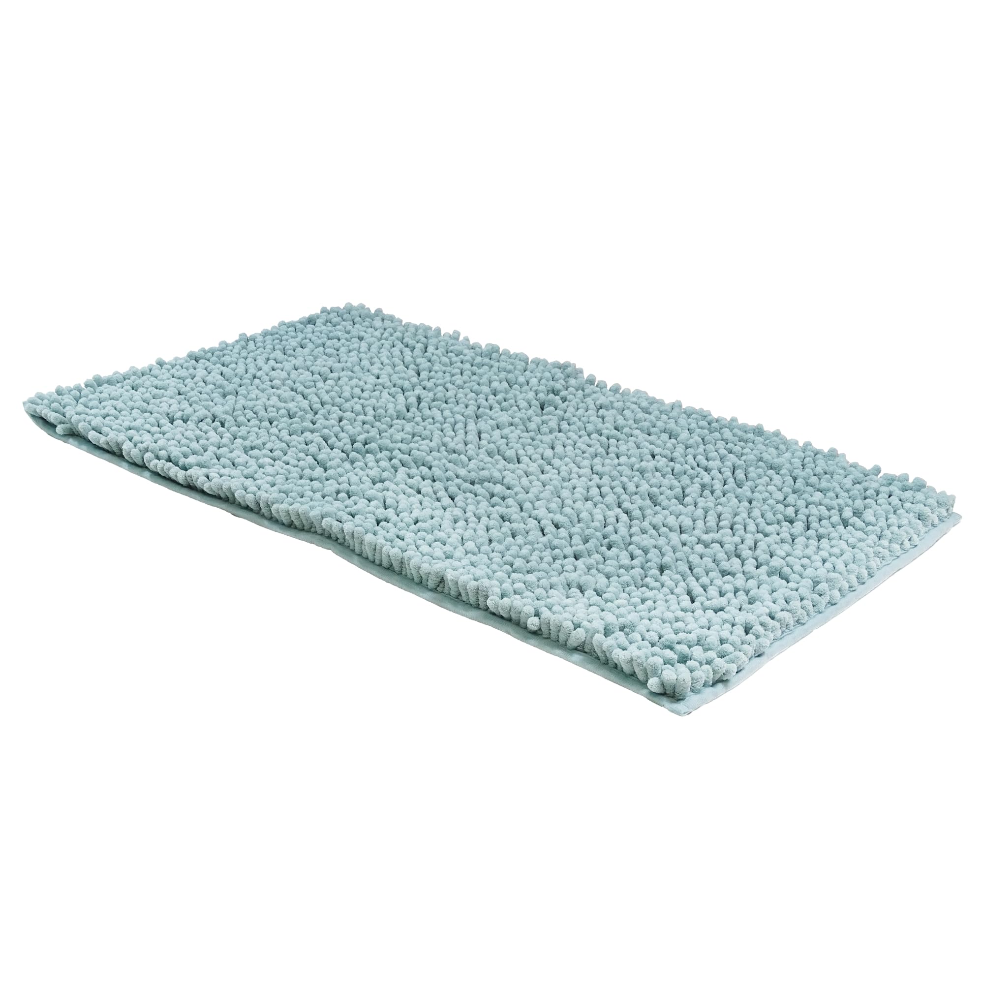 Comart - Tapis Bain Fluffy - Ultra Doux Antidérapant - 45x75 - Bleu Clair