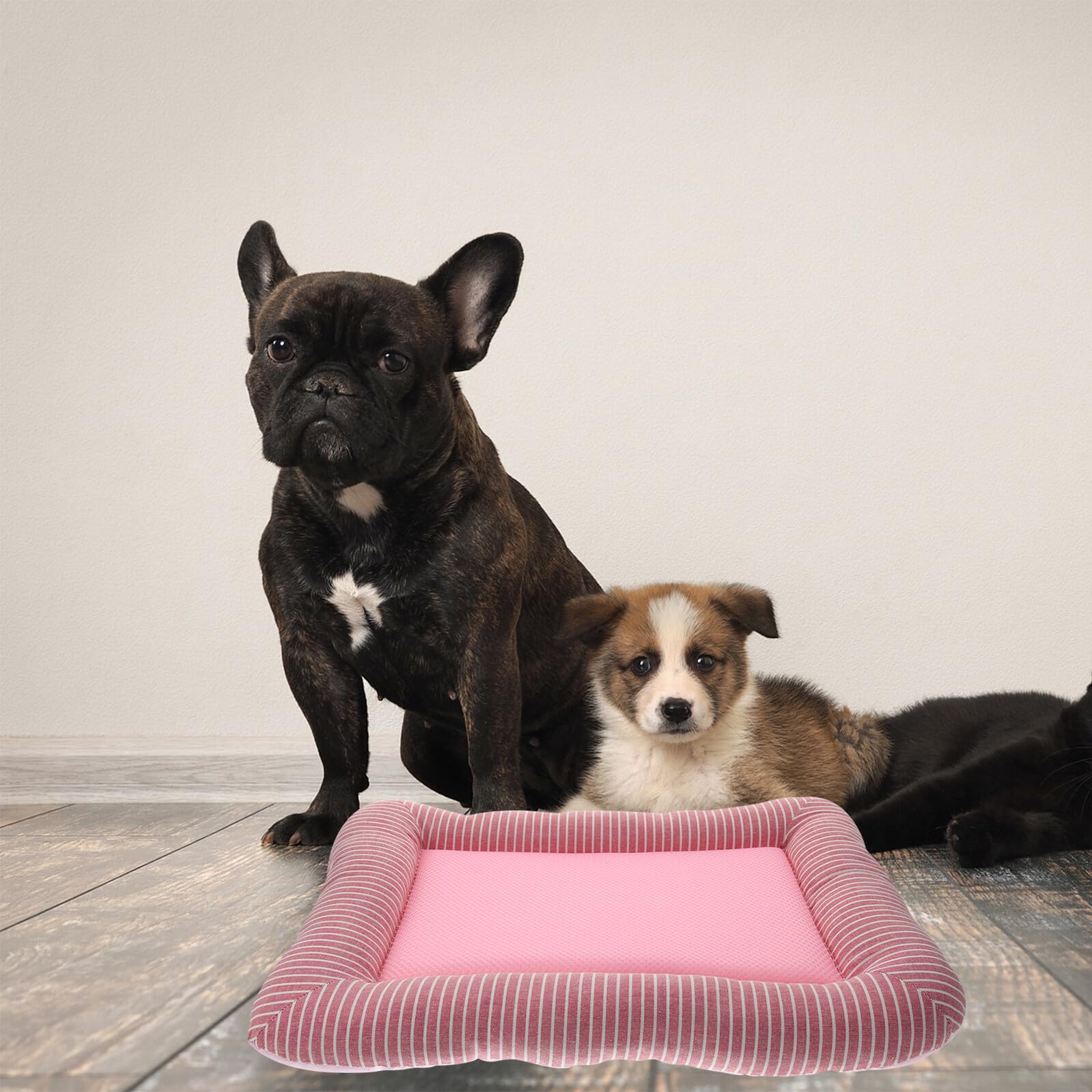 ibasenice Alfombrilla Refrescante para Perros y Gatos Cama Fría Portátil de Verano Colchón de Lavable Transpirable Rosa para Mascotas Pequeñas y Medianas