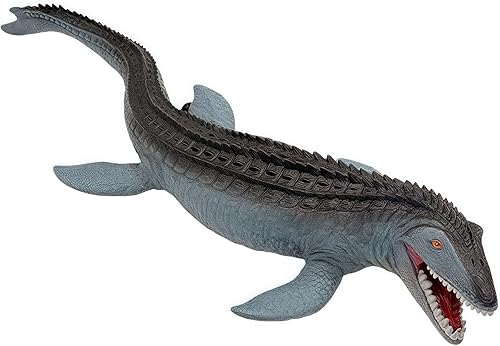 Miniatura 3 de Gemini&Genius Mosasaurus juguete para niños, juguete de reptil marino animal de plástico suave de tiburón marino, figura de acción, gran regalo