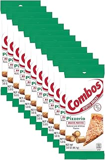 COMBOS Stuffed Pizzeria Baked Pretzel Snacks, Individually Wrapped, 3.0 Oz Pretzels Individual Bags, Bulk Snacks Pack of 12