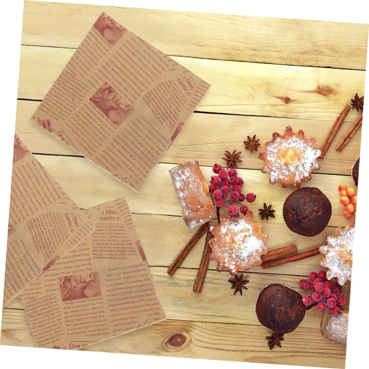 200 Stück Fettabweisendes Pergamentpapier 38x28 Cm Öl und Fettdichte Papiereinlagen für Heißluftfritteusen und Backofen zum Backen und Backzubehör