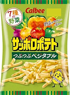 [サッポロポテト] カルビー サッポロポテトつぶつぶベジタブル 72g×12袋 ほうれんそう にんじん ピーマン かぼちゃ トマト たまねぎ レッドビート