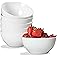 ONEMORE White Ceramic Bowls Set of 6, 24 oz Soup Bowl Cereal Bowl- Microwave & Dishwasher Safe, Porcelain Dinner Bowls, Indiv