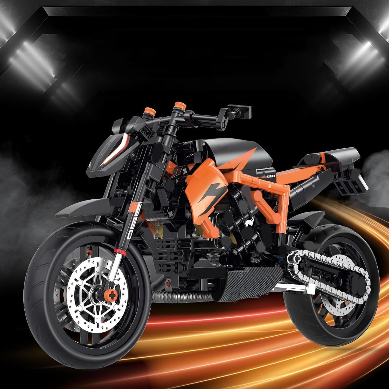 CIJINAY Technic, set di mattoncini per moto Superduke 1290R, 579 mattoncini per modellini tecnici, MOC, supermoto, giocattolo da costruzione, regalo per bambini e adulti