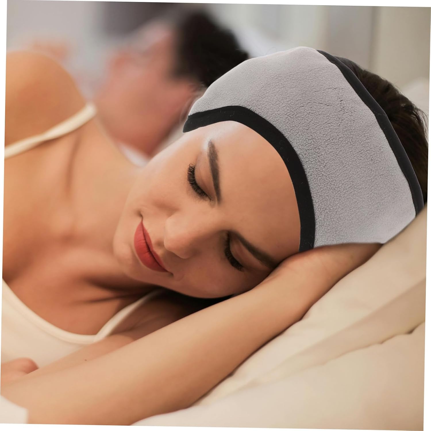 BESPORTBLE Sleeping Ear Muff Headband Plush Noise Reduction Ear Warmers for Men and Women Comfortable Soft Earmuffs for Sleep Travel and Cold Weather Fits
