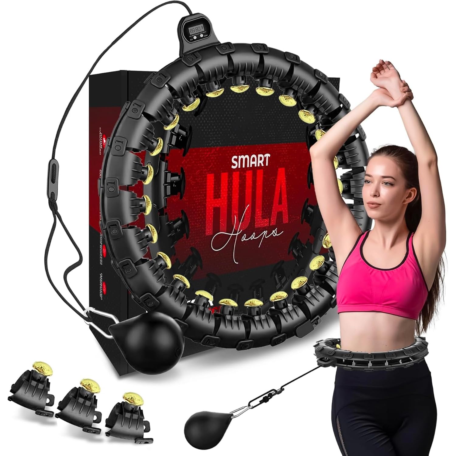 K-MART Cerceau lesté Intelligent, réglable pour Exercice de Fitness – 27 nœuds (