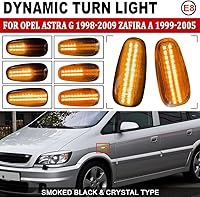 Vista 4 de Lente transparente ámbar LED dinámico marcador lateral luz intermitente para Opel Zafira A 1999-2005 Astra G 1998-2009