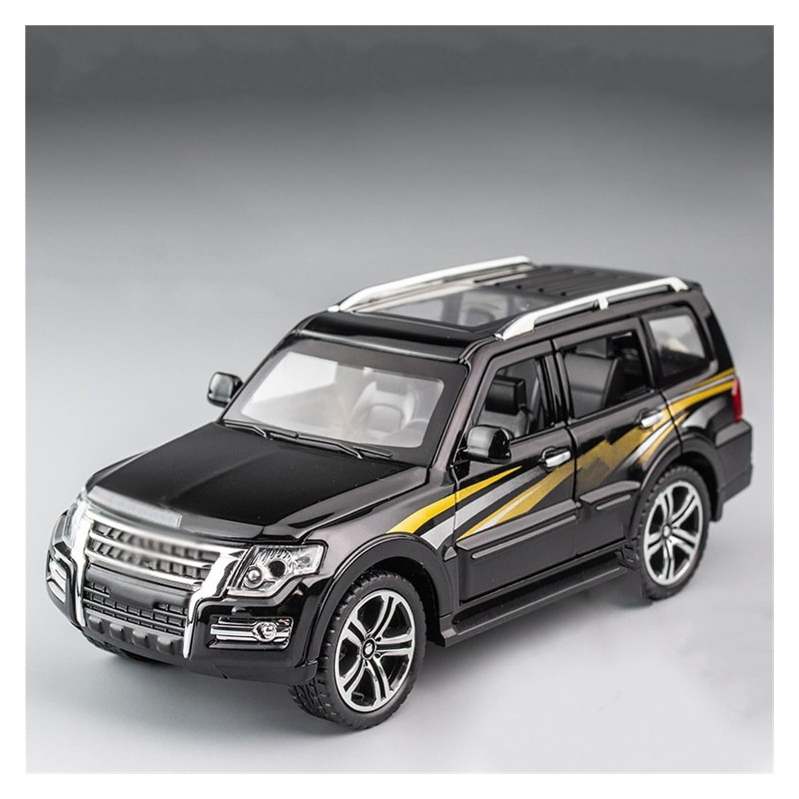 UIFCOG Die Cast Collectible Car Model 1:32 For Mitsubishi For Pajero Alloy Die Casting Model Car Ornaments(Black)