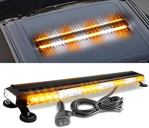 CO LIGHT Barra de luz estroboscópica LED de 32 pulgadas, 108 chips de alta luz, intensidad intermitente de doble cara, luz estroboscópica de