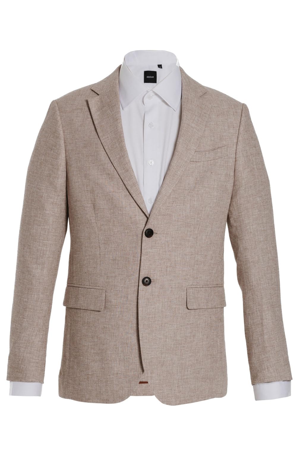 Dobell Mens Sand Jacket Lightweight Linen Cotton Blend Slim Fit-42R