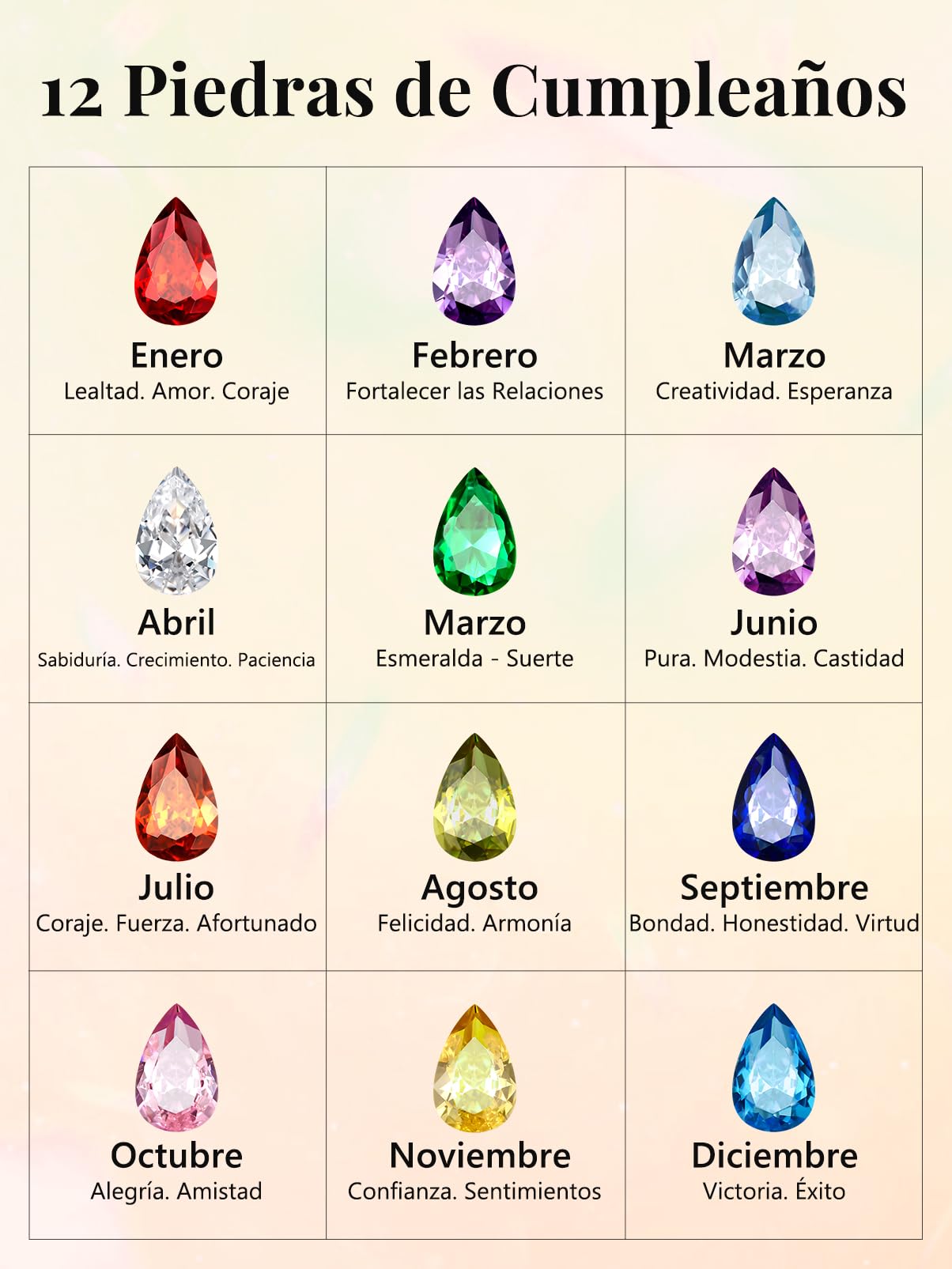 Silvora Plata 925 Anillo Ajustable Mujer Regalo Compromiso Alianza Pareja | Piedra Gota de Agua Circonita Brillante de 12 Colores Material Hipoalergénico Plata de Primera Ley Joyería Delicada Dedo Mano