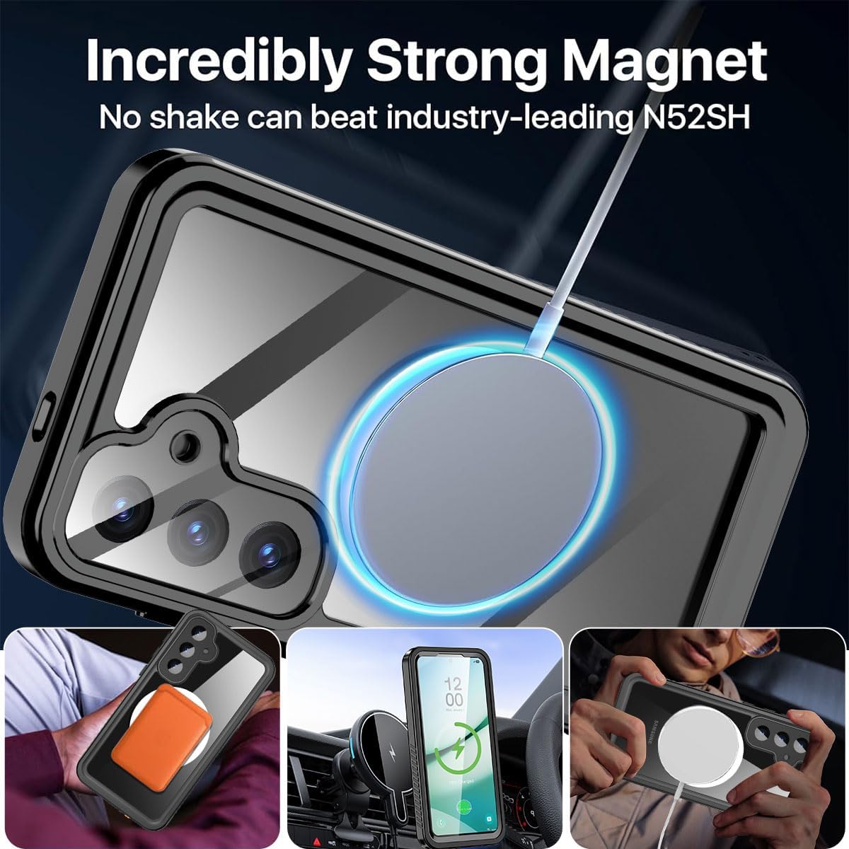 AICase Waterproof Case for Samsung Galaxy S25 with MagSafe Snowproof,Dustproof and Shockproof,IP68 Certified Real 360 Full Body Protection Fully Sealed Underwater Cover for Galaxy S25