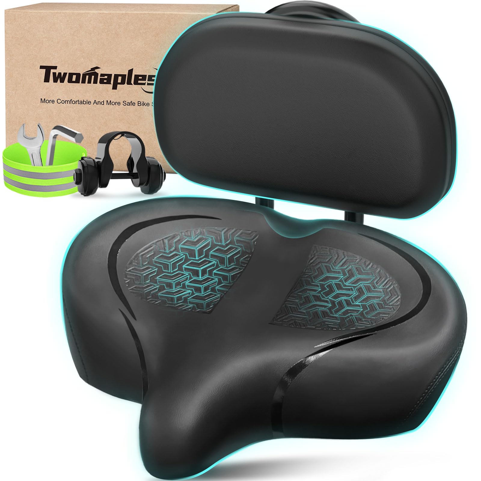 Twomaples Bike Seat with Backrest
