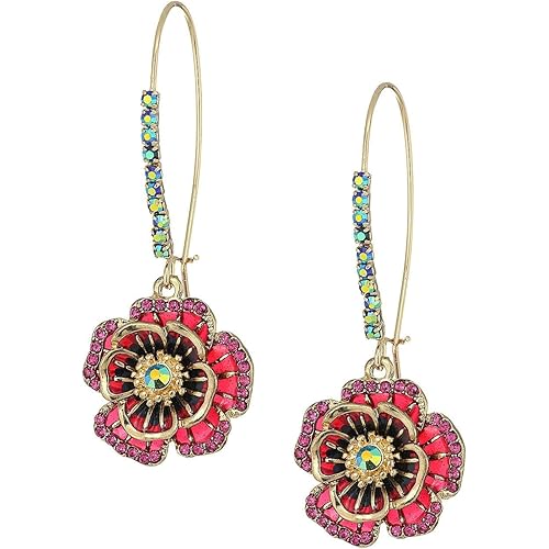 Betsey Johnson Rose Dangle Earring Color