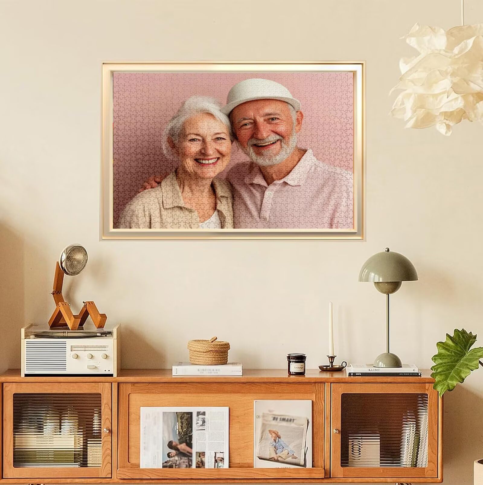 Puzzle Personalizado con Foto, Personalizada Rompecabezas Personalizado Diseña tu Logo Foto o Texto, Personalizado Navidad Halloween San Valentín Parejas Niños Familia Amigos h-4349