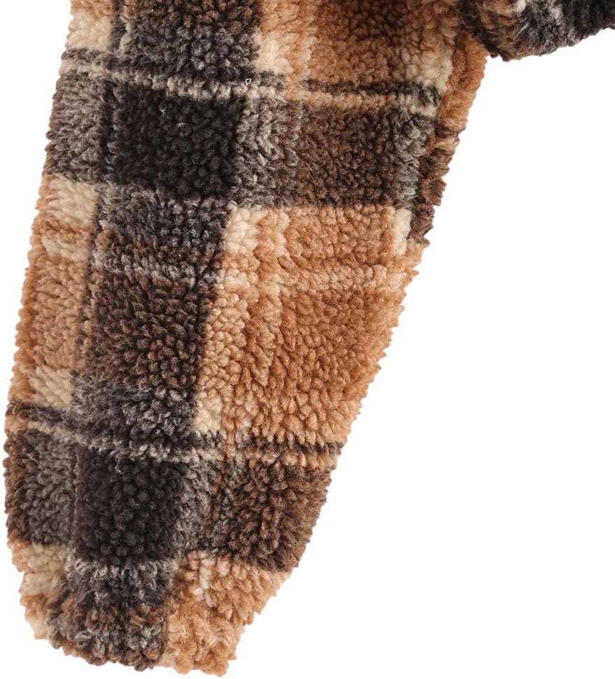 ZAFUL Women's Faux Fur Pullover Half Zip Long Sleeve Crop Sweatshirt Tops - Image 6