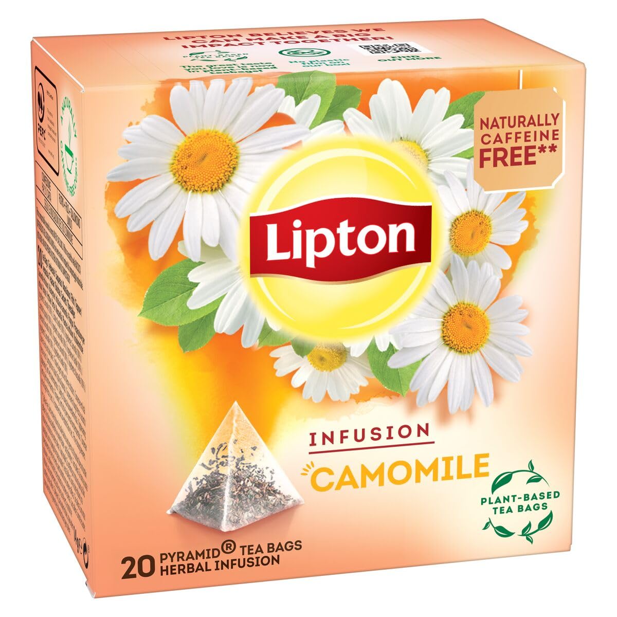 Lipton Manzanilla 20 Bolsitas – Infusión Suave Y Relajante Con Flores De Manzanilla