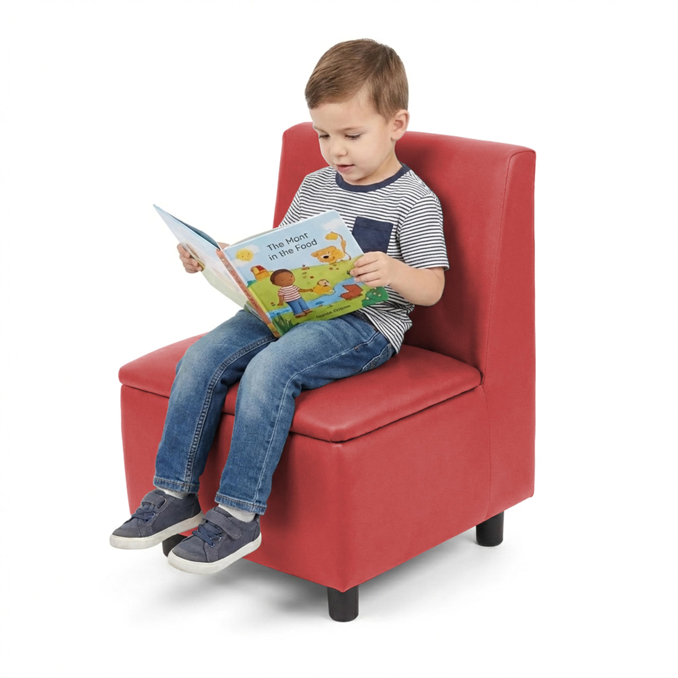 FDP Kid Comfort Collective Modular Armless Chairs, 2-Pack - Red