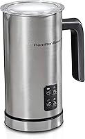 Hamilton Beach 43565C Milk Frother & Warmer: 4 Settings for Hot/Cold Foam, Latte Cappuccino Maker, Stainless Steel 5-10oz