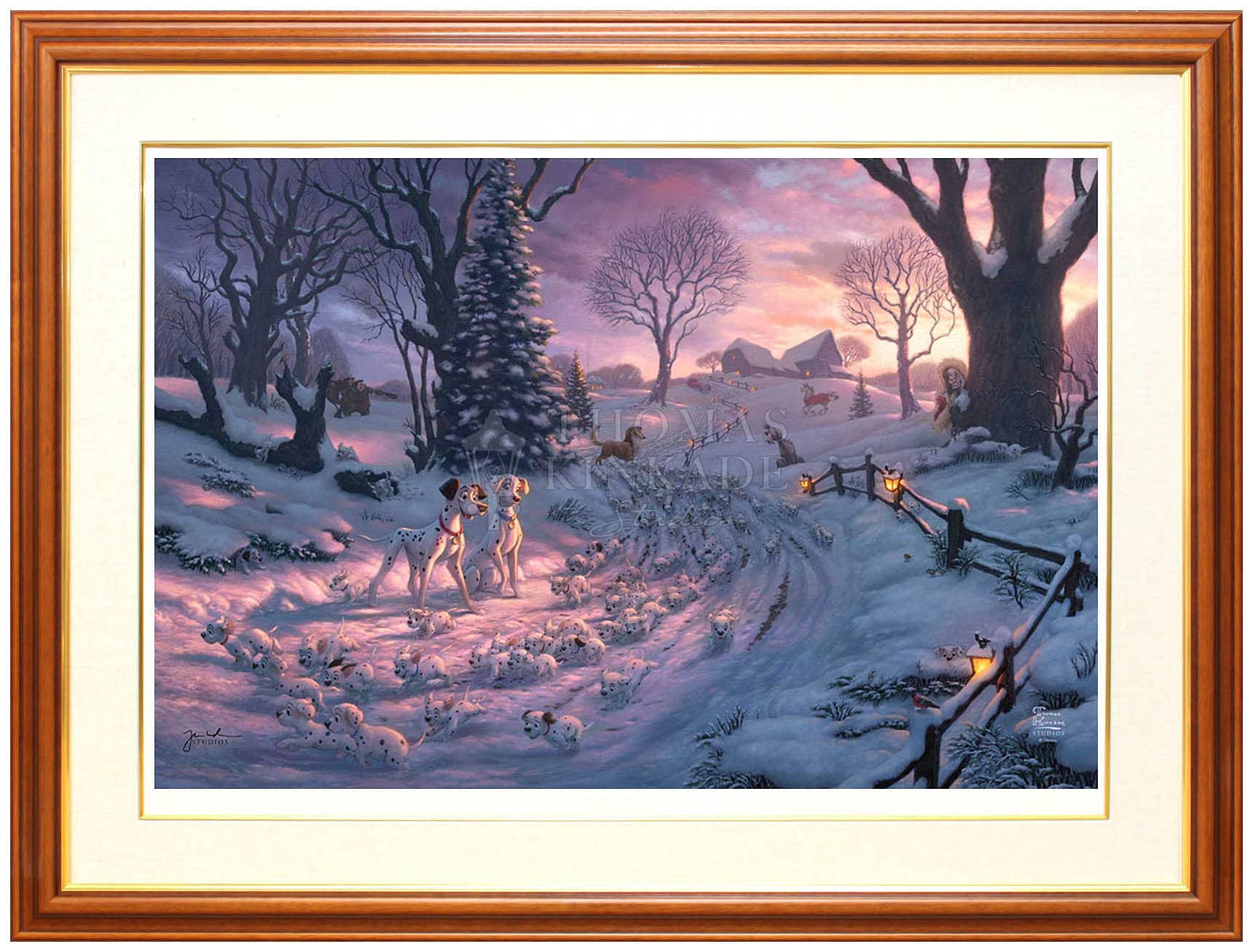 ディズニー絵画 わんわん物語/フォーリン ラブ 作品証明書 展示用