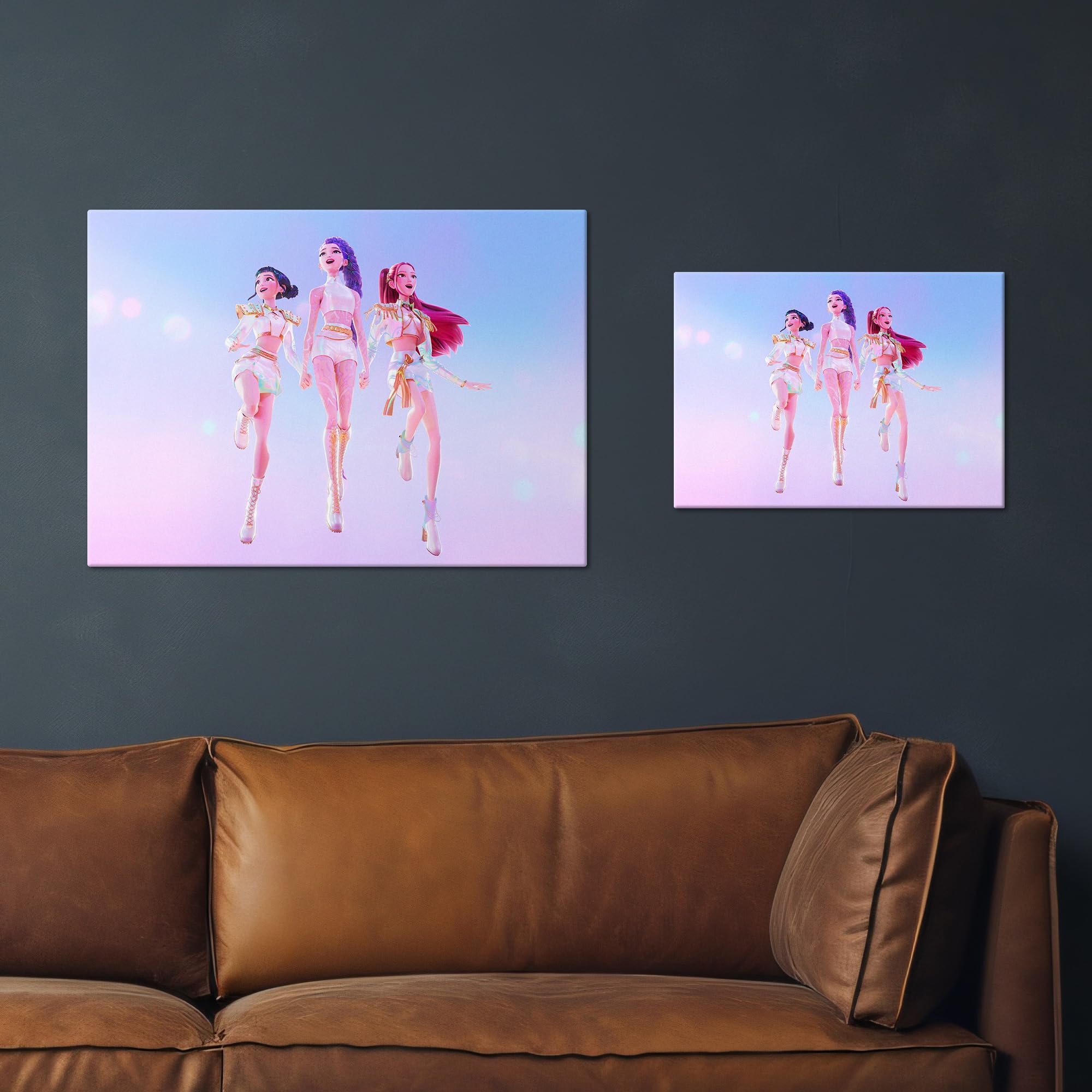 Displate Metallposter KPop Demon Hunters Wandbild - Icons of the Screen - HUNTR/X Portrait - Girls Huntrix Kpop Geschenk - Premium Wanddekoration Wand Deko Wohnzimmer Film Poster - 32 x 45 cm