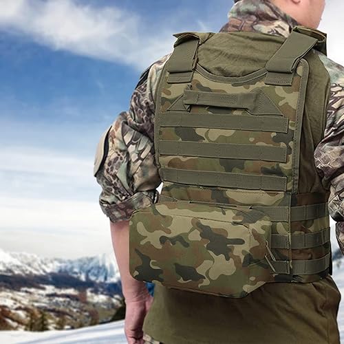 Miniatura 6 de Chaleco MOLLE táctico de caza, bolsa de herramientas para entrenamiento militar, chaleco protector modular para intemperie paintball juegos CS