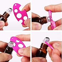 Vista 5 de inice Aplicador de aceites esenciales de 100 botellas de rodillo ámbar Galss de 3.4 fl oz con casquillo de aleación de aluminio de bolas de rodillo