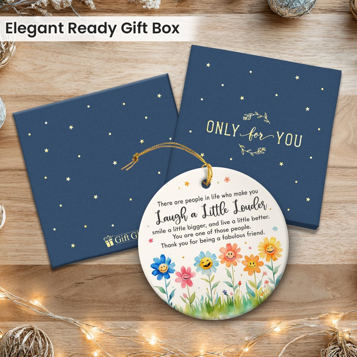 Friendship Christmas Ornaments 2025 - Friends Ornaments for Christmas Tree, Work Besties Gifts for Women, Coworker, Double Side Thank You BFF Ornament, Xmas Gift for Friends - Image 4