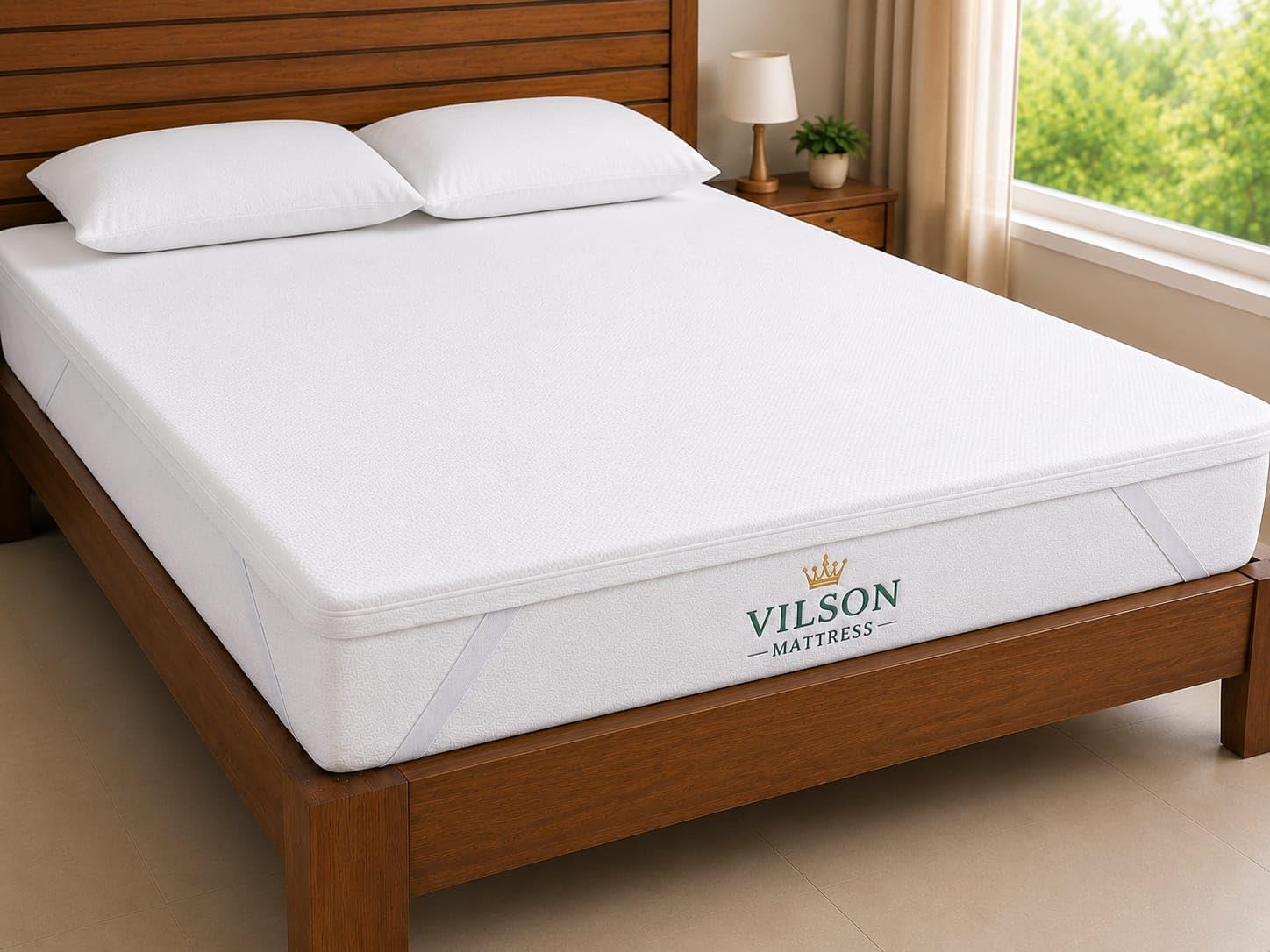 Vilson 100% Certified Premium Natural Latex Mattress Topper | 2" Thick Bed Topper | Single Topper 72"x30" | Plush Comfort for Better Sleep | 5 Years Warranty | Durable & Eco-Friendly | White - Color-picture-14
