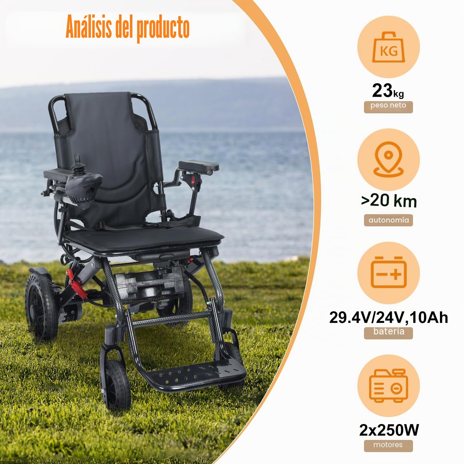 Reheyre Sillas de ruedas eléctricas para adultos, ligeras, plegables, rango de 13 millas, 500 W, motores duales, silla de ruedas motorizada plegable para personas mayores, soporta 265 libras con