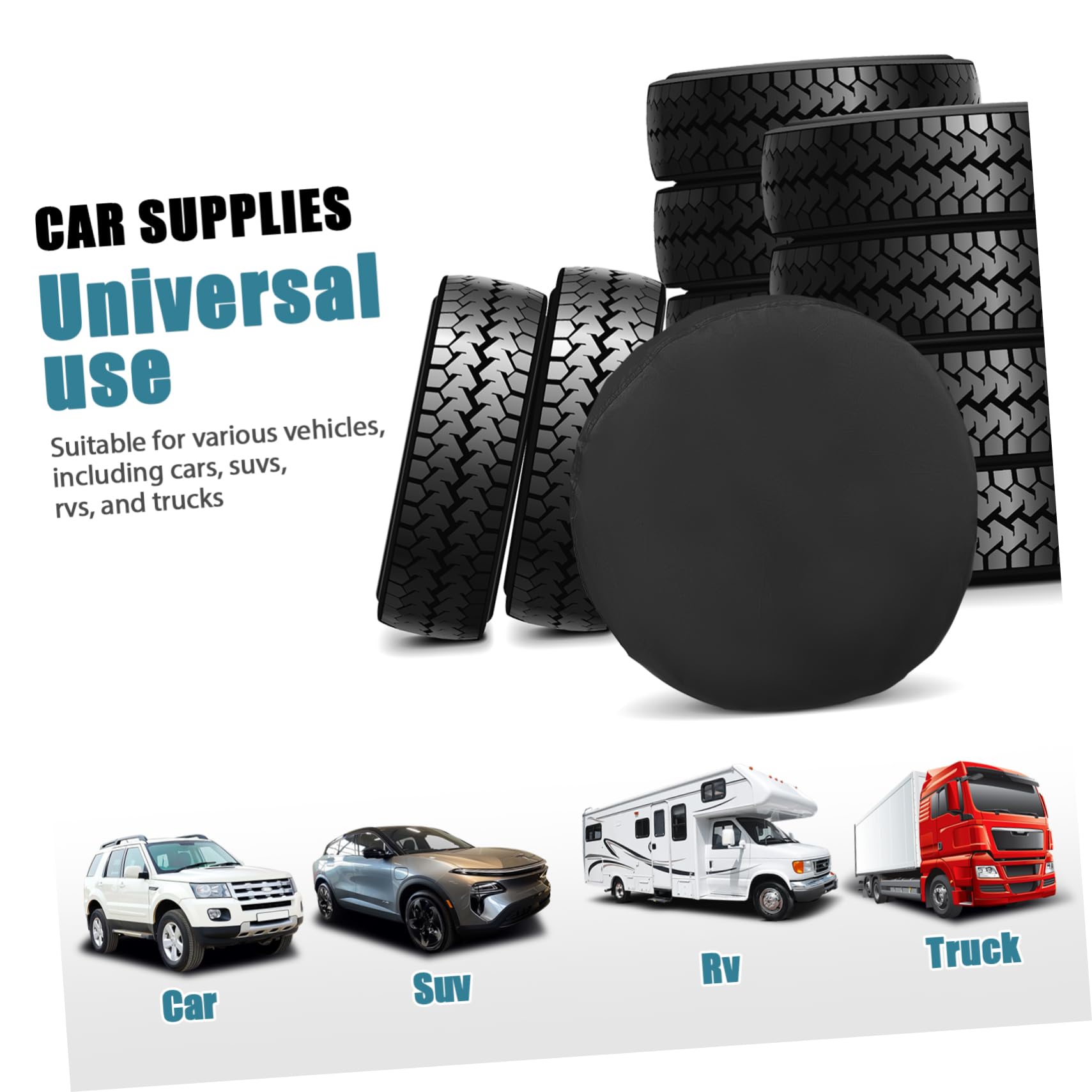 SOLUSTRE 4pezzi Copriruota per Pneumatici di Rimorchi Accessori per Camper e Roulotte da Viaggio Copriruota per Auto Suv Camion e Campeggio Esterno