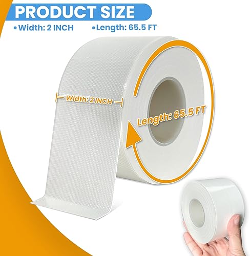 Miniatura 3 de Cinta adhesiva transparente para sellado de ventanas, color blanco, película de aislamiento de corrientes de aire para ventanas, cinta adhesiva para