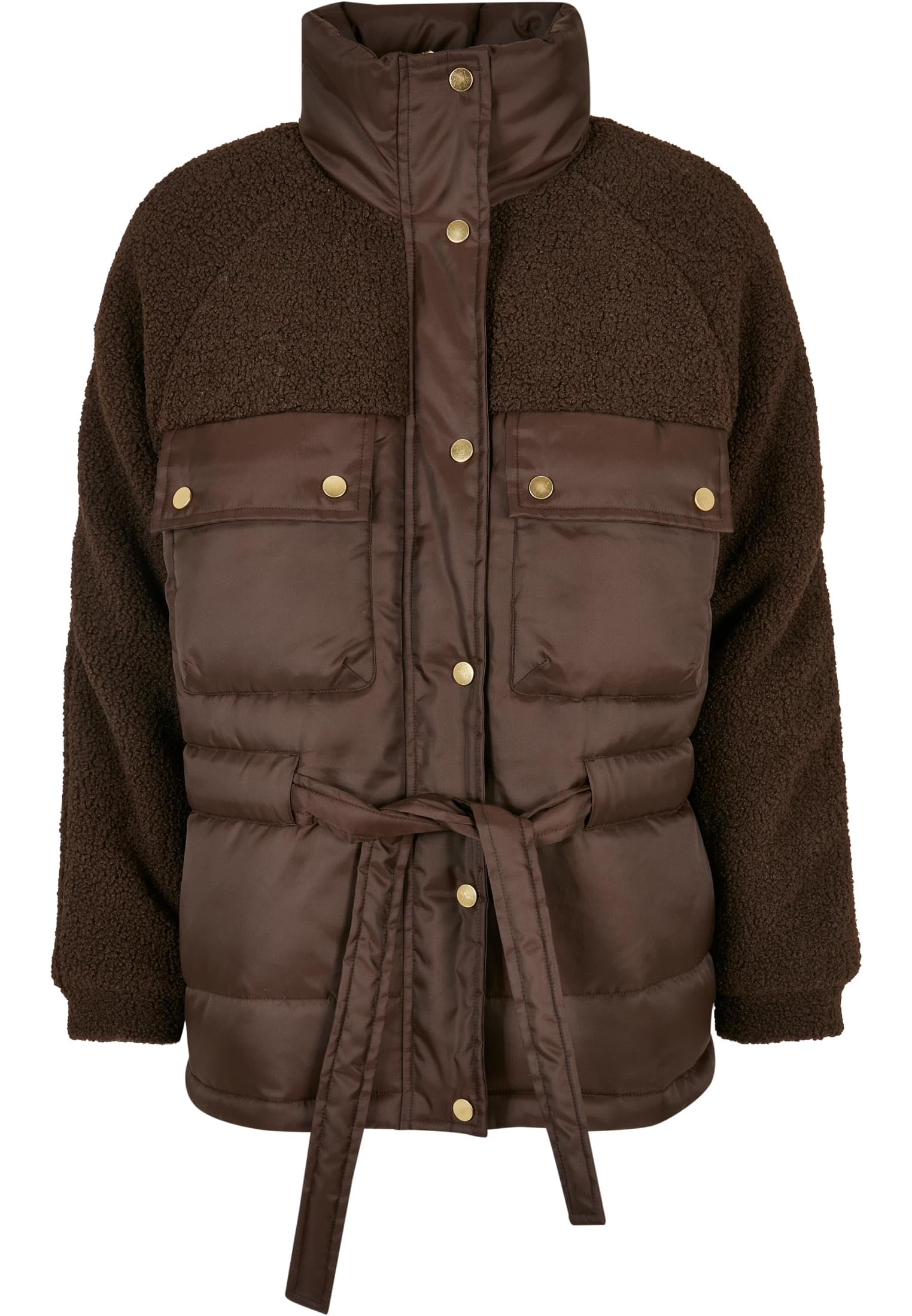 Urban Classics Damen Ladies Sherpa Mix Puffer Jacket