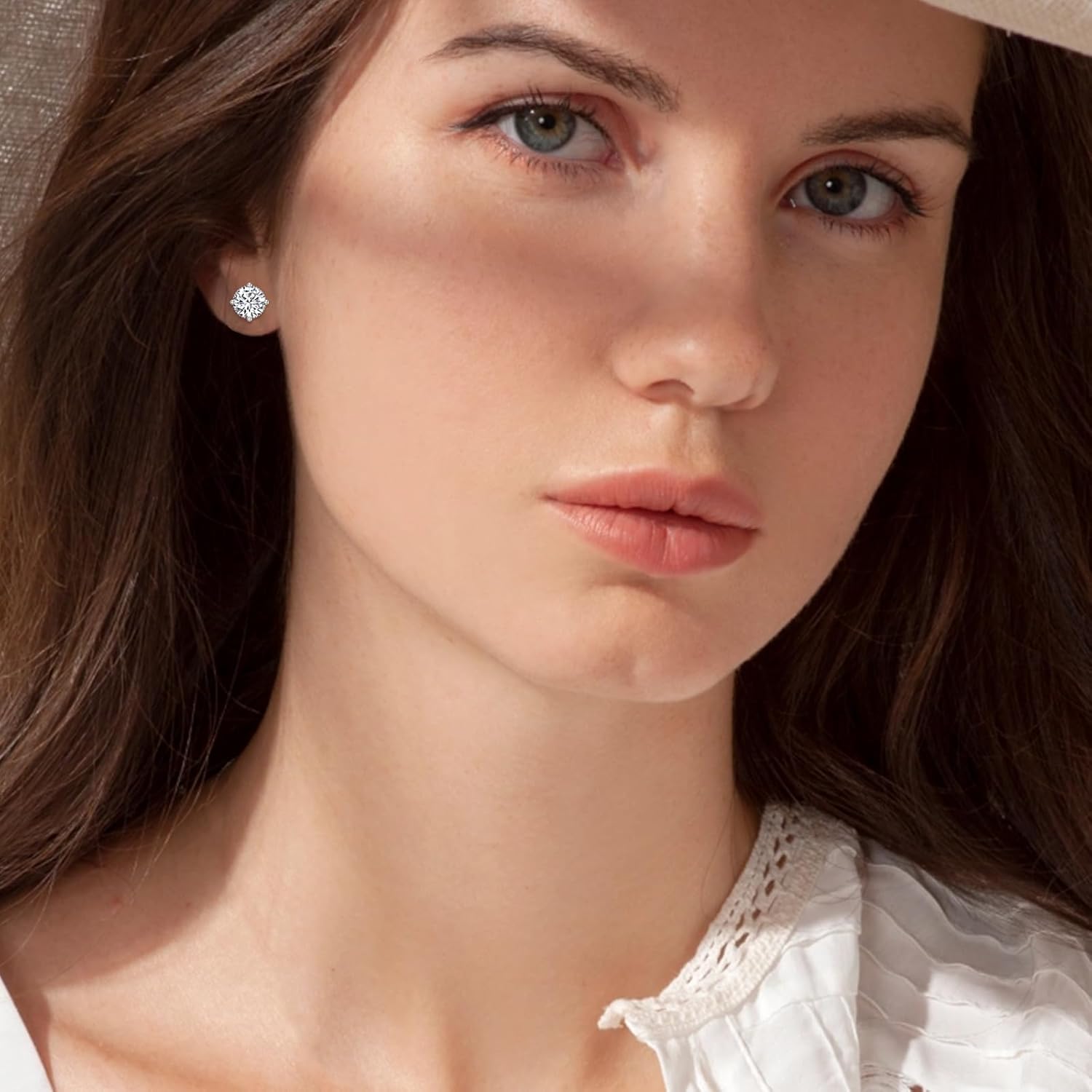 Moissanite Stud Earrings for Women 925 Sterling Silver Moissanite Earrings Round Cut Solitaire Earrings Jewelry Birthday Anniversary Engagement Gifts - Image 7