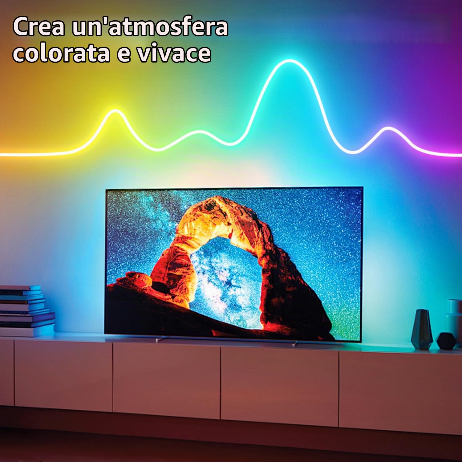 segrass Strisce LED RGB neon da 40 m, strisce flessibili DC 24 V, corde a LED con app/telecomando, possono essere utilizzate per camera da letto, camere e decorazioni esterne (2 rotoli da 20 m)