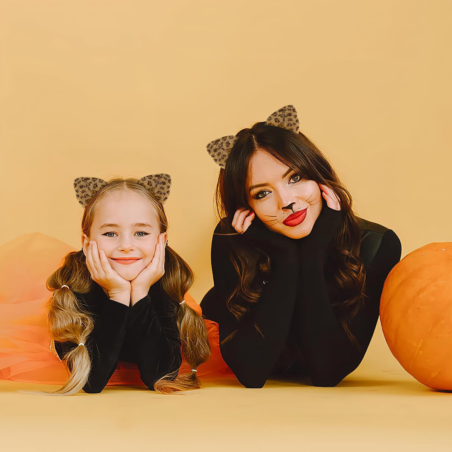 Edoneery Halloween Cat Ears Headband for Women, Furry Leopard Cat Ear Hairband, Costume Hair Accessory for Cosplay Parties - Image 5